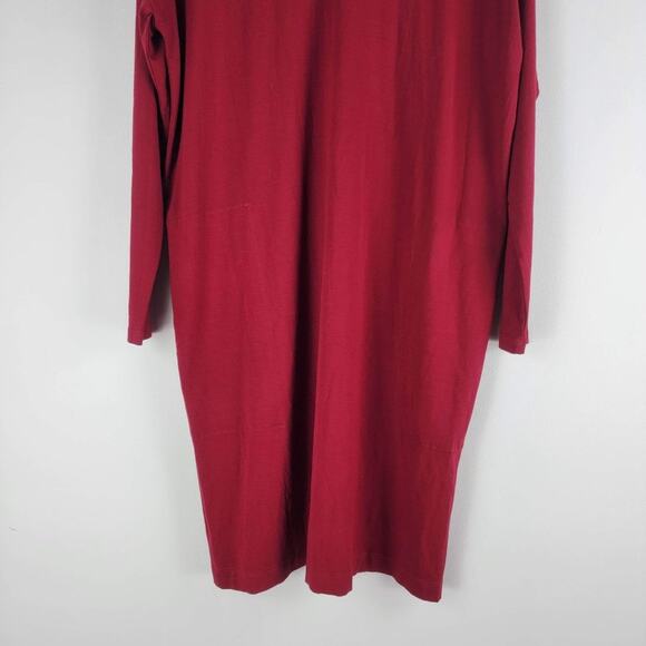 NEW Eileen Fisher viscose jersey dress long sleeve red size XS - Picture 3 of 5